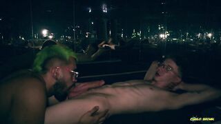 Camilo Brown Giving an Amazing Cum Swap Blowjob to Big Cock Beautiful Twink Nicolas Mucci