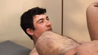 Locker room sex with two gay guys