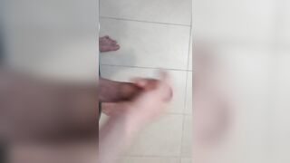 Wanking My Cock for a Big Load Shooting on the Floor