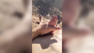 Cumming in the Dunes of Maspalomas Gran Canaria