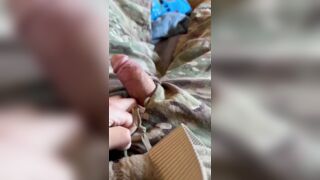 Soldier Jerks off in Tighty Whities and His Flight Suit