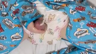 Hot Abdl Pees Over Himself and Cums