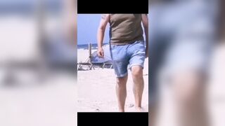 A Bulging Daddy at the Beach