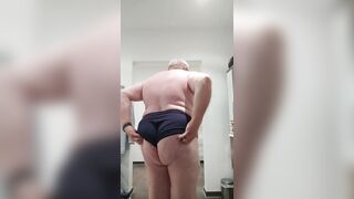 Presenting my ass in new boxers, get caught andthen continued