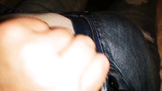 Extreme Big Bulging Show in Jeans