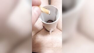 My micropenis is ashtray. Torture burn CBT BDSM