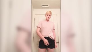 Blonde Twink Cums & Shows off Tight Hole