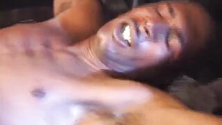 Black Twink Gets His Ass Screwed by a Dude with Pierced Nipples