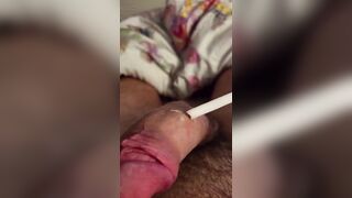 Monstrous cumshot from a big, young cock