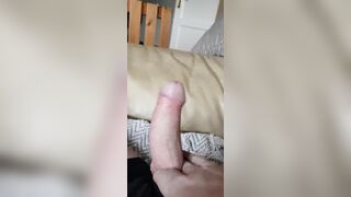 My Friend Is Lying on the Sofa and Cums His Cock and Plays with His Little Cock and Glans