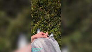 Cute Desperately Moaning 18 Teen Boy Can't Hold Pee so he Peeing in Nature. Male Public Peeing 4K