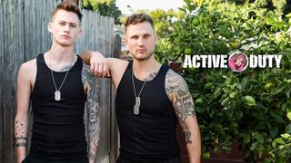 Navy Hunk Flip Fucks AirForce Twink - Blain O'Connor, Cam Steele - Sexy