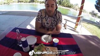 Pov Outdoor picnic leads to fuck with hunks