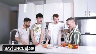 Matt And His Stepson Ryan Join Edward And His Stepdad Manuel For A Fun Cooking Session Together