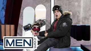 MEN - Jordan Lake Gives Maverick Sun A Chairlift Blowjob, Then Maverick Cums On Jordan's Goggles