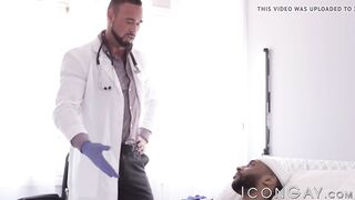 Black stud Jaxx Maxim pounds his doctor Michael Roman