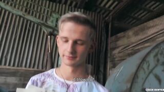 CZECH HUNTER 554 - Hunk Twink Busts A Nut On His Stomach While Getting His Ass Fucked