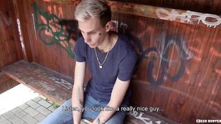 CZECH HUNTER - Hot Guy David Gets Some Money To Do A Blowjob & Fucked Anal In Pov