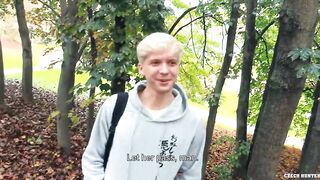 Twink Blonde On His Way Home When He Bumps Into A Guy Who Wants His Dick Fucked And Pay At The Same Time - BigStr