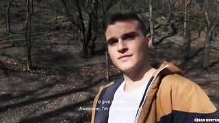 CZECH HUNTER 521 - Raw Bareback Amateur Twink Gets Picked Up