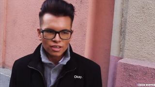 CZECH HUNTER 502 - Super Nerdy Twink Gets His Tight Asshole Opened Up