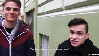 CZECH HUNTER 505 - Twink Buddies Have A Threesome With A Stranger For Cash