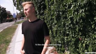 CZECH HUNTER 469 - Freaky Blonde Haired Dude Gets His Smooth Ass Drilled In The Woods