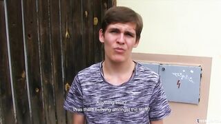 CZECH HUNTER 444 - Straight Teen Picked Up & Sucks A Fat Cock In The Woods