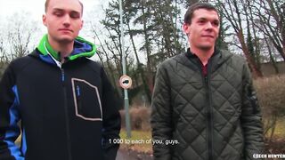 CZECH HUNTER 419 - Two Buddies Get Picked Up & Persuaded To Have A Threesome