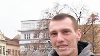 CZECH HUNTER 402 - Short Haired Stud Decides To Try Out Some Dick For His Self