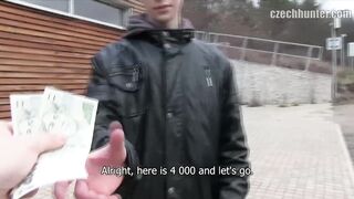 CZECH HUNTER 393 - Short Haired Man Offered Cash For A Chat & A Raw Fuck