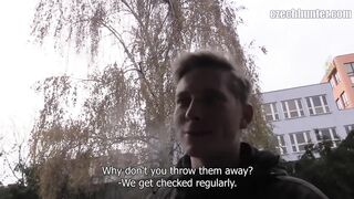 CZECH HUNTER 391 - Buff Jock Sucks Dick And Takes It Raw To Pay His College Loan