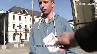 CZECH HUNTER 381 - Dude Running Late But Finds Time To Take A Raw Cock Up His Ass