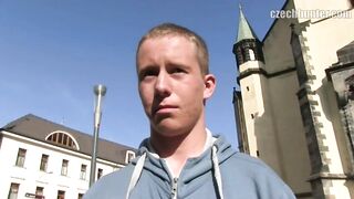 CZECH HUNTER 381 - Dude Running Late But Finds Time To Take A Raw Cock Up His Ass