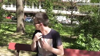 CZECH HUNTER 355 - Twink Gets Picked Up From The Park & Gets His Hairy Ass Drilled