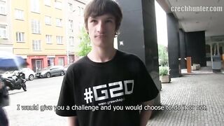 CZECH HUNTER 356 -  Innocent Twinks Get Paid To Have A Threesome For The First Time