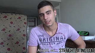 Gay for pay latino pounded bareback after POV blowjob