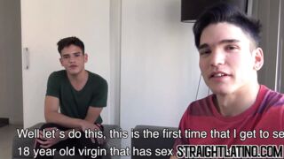 Latino twinks have their first intimate gay sex session