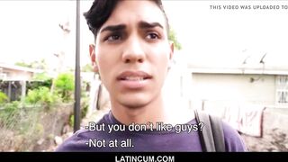 Young Straight Latino Boy Cash To Fuck Gay Filmmaker Outside