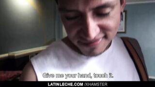 Latin - Cute Latino Stud Is Convinced To Suck Uncut Coc